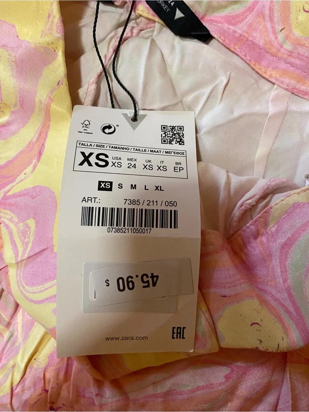 Zara Pastel Marble Pants- NWT